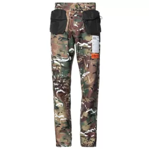 Heron Preston Camouflage Straight-leg Trousers In Green