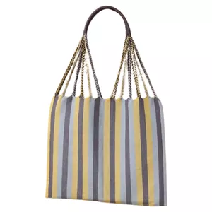 HS Mercantile Blue/Yellow Striped Tote Bag