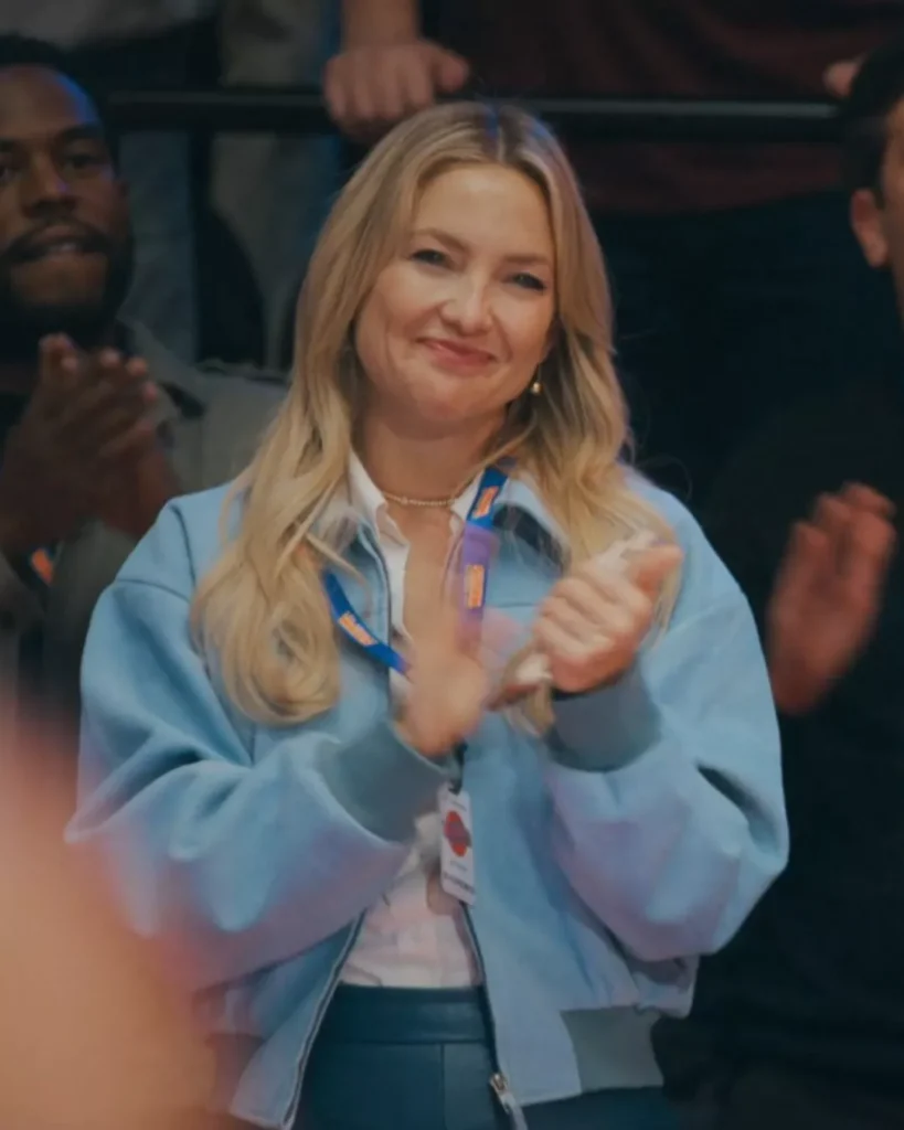 Isla's Blue Bomber Jacket on Running Point S02E09