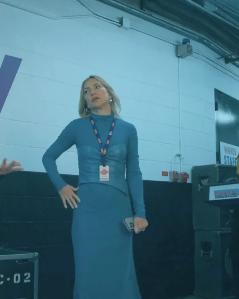 Isla's Blue Leather Dress on Running Point S02E03