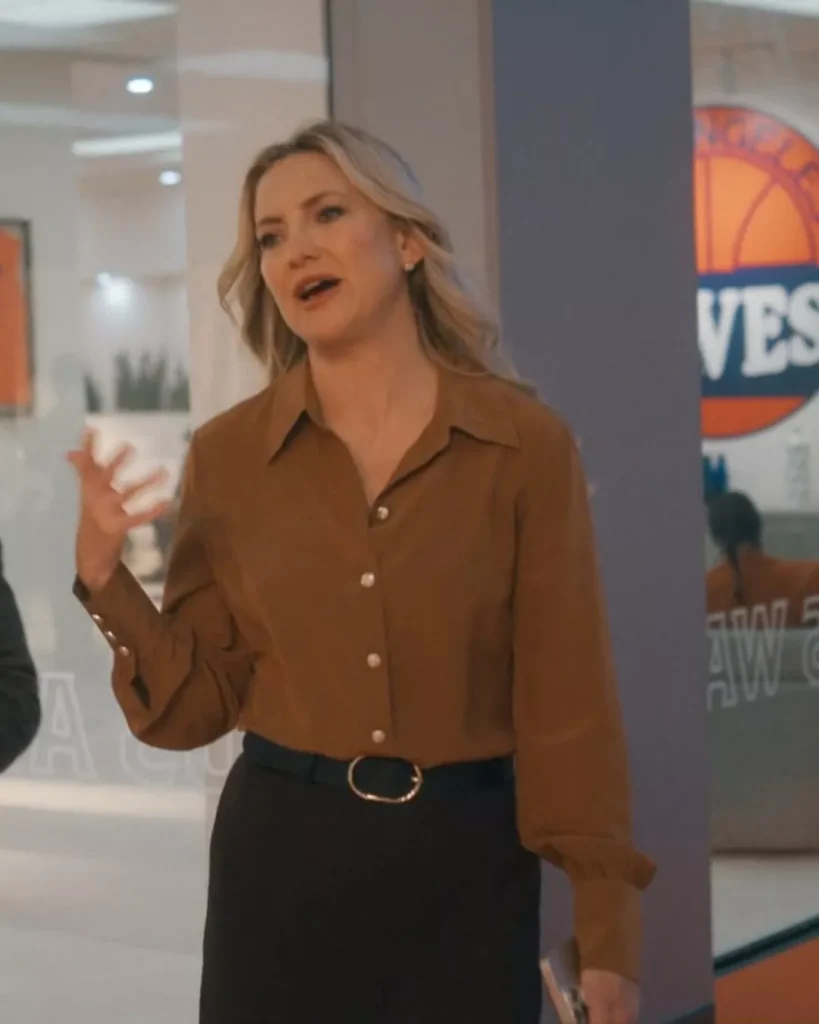 Isla's Brown Blouse on Running Point S02E03
