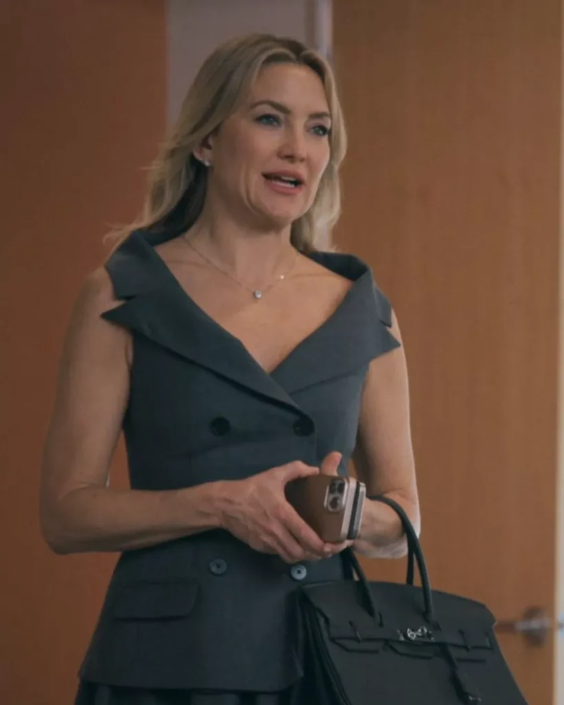 Isla's Grey Wool Tailored Dress on Running Point S02E09