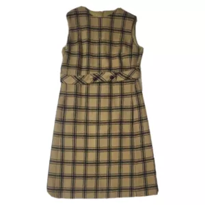 Its Majestic Plaid Woven Belted Dress With Pockets