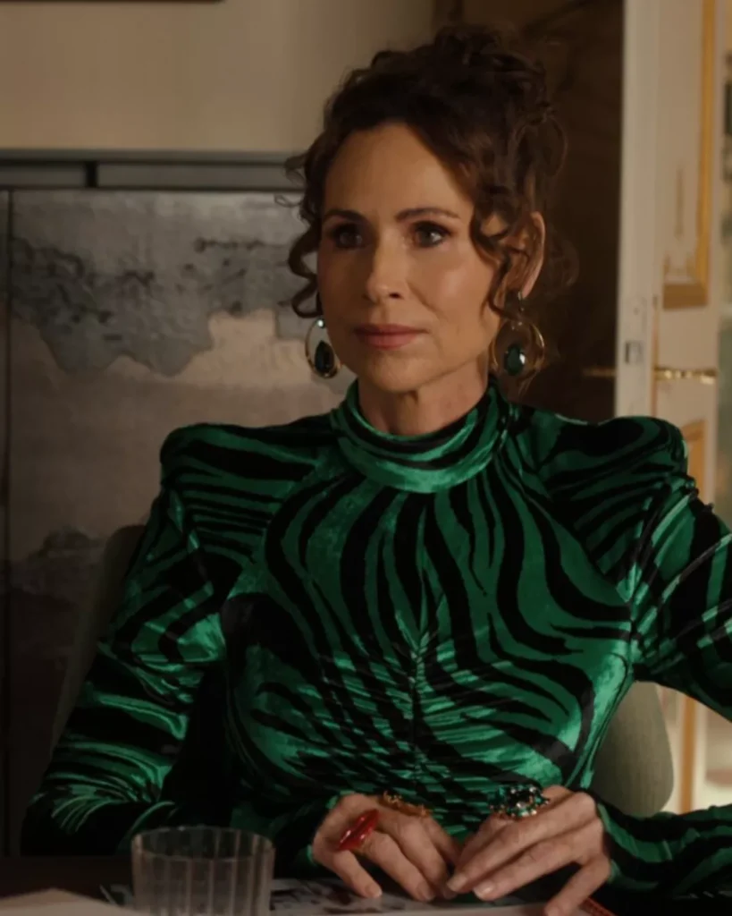 Jane’s Black and Green Pattern Dress