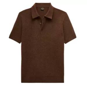 J.Crew Short-sleeve cashmere rib-knit sweater-polo
