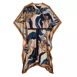 Jim THompson Slipper Orchid Silk Kimono Kaftan Dress