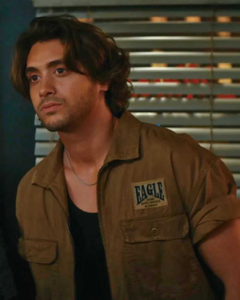 John's Brown Eagle Shirt on Off Campus S01E03