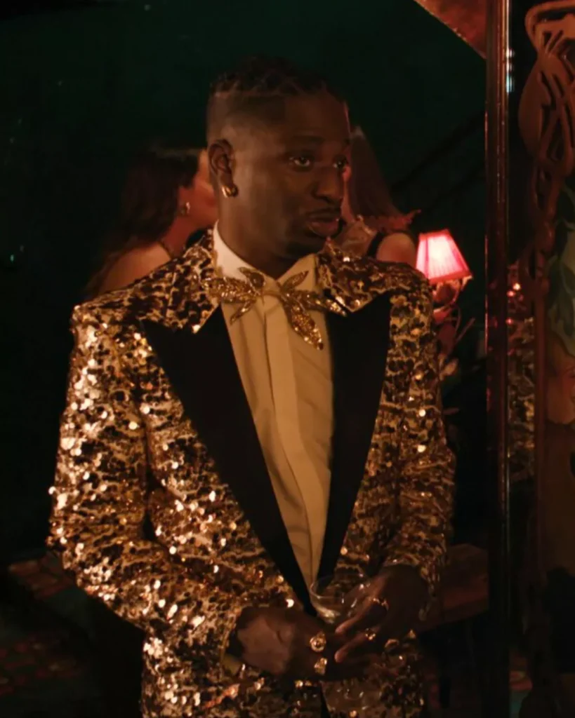 Julien’s gold sequin blazer