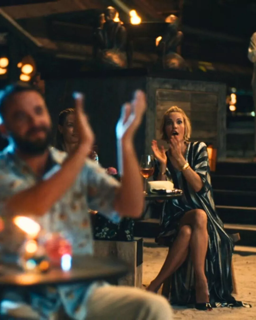 Kate’s Black and White Striped Caftan