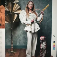 Keeley's White Ruffled Blazer