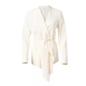 Lafayette 148 White Wrap Rope Belted Blazer