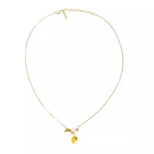 Les Nereides Lemon, Flower Bud and Lemon Blossom Necklace