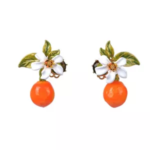 Les Nereides Paris Gardens In Provence Orange Post Earrings