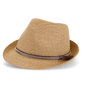 Levi's Men's Two-Tone Straw Fedora Hat