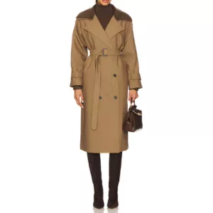 Line & Dot Linden Trench Coat in khaki