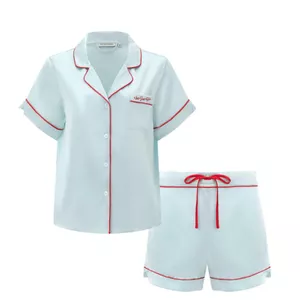 Little Heart Collection Embroidery Women's Short Pajama Set