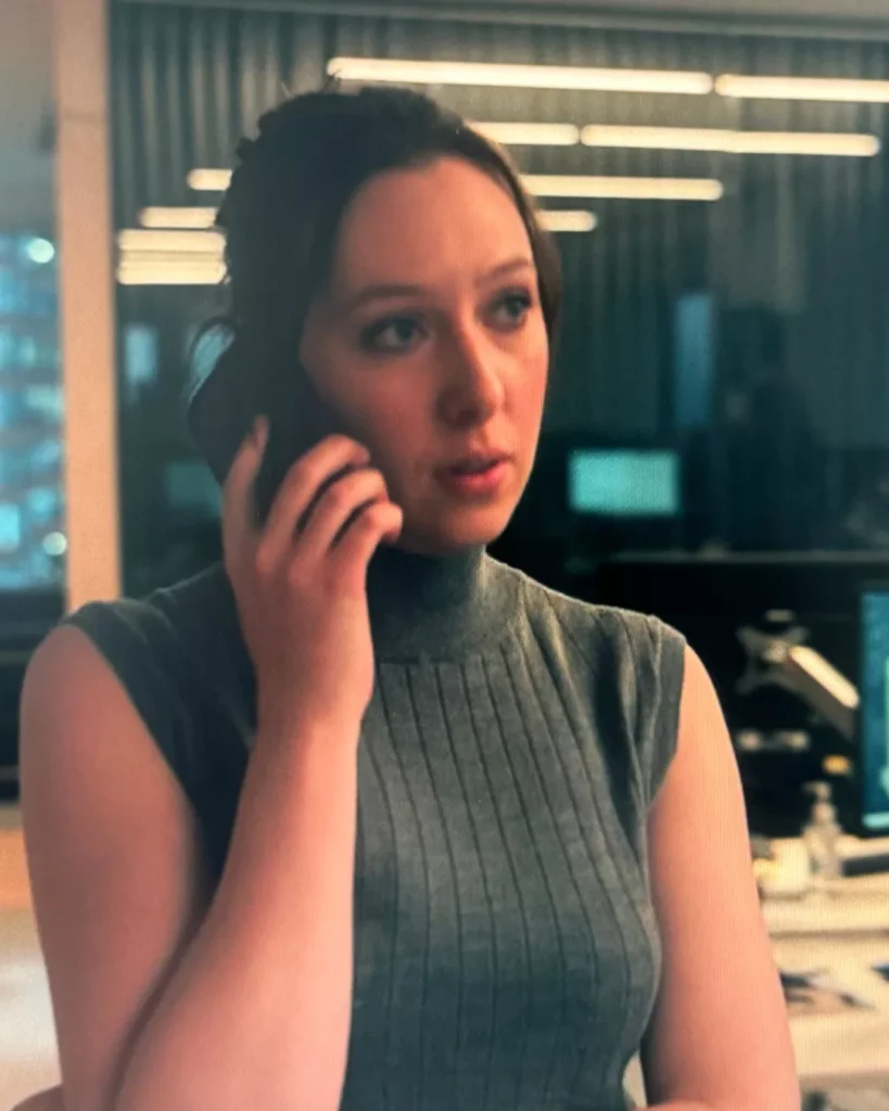 Liv's Grey Sleeveless Top on Your Friends & Neighbors S01E03