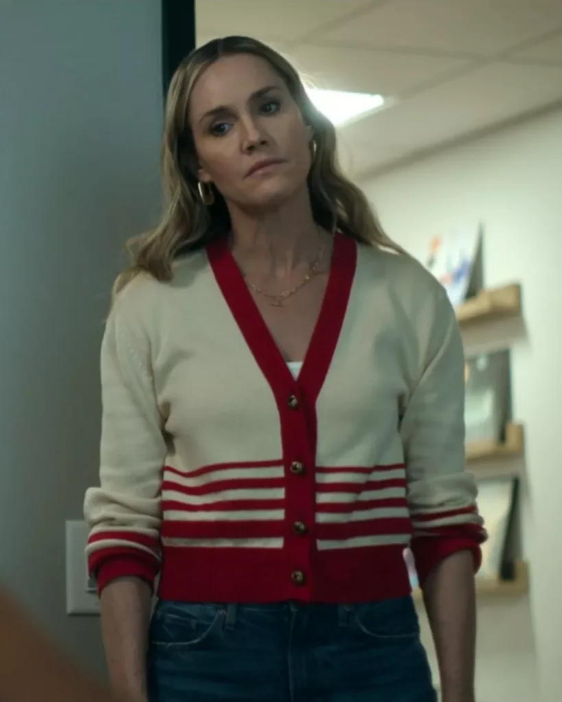 Lori's Red and White Striped Cardigan on It's Not Like That S01E01