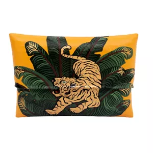 Lotus Arts de Vivre Blue Jungle Tiger Clutch