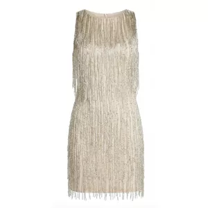 Mac Duggal Beaded Fringe Body-Con Minidress