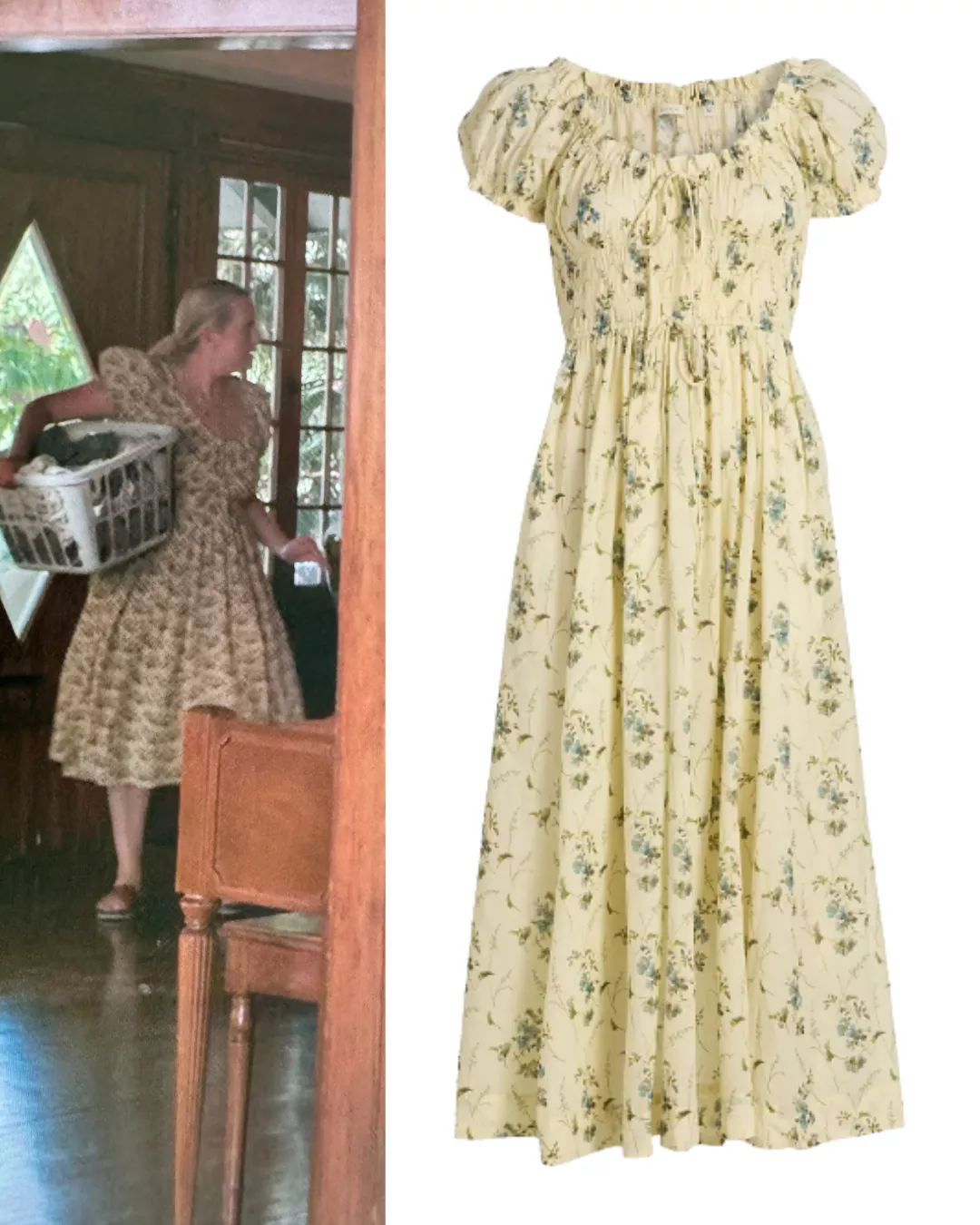 Mary's Yellow Floral Dress