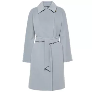 MAX MARA 'estella' Virgin Wool And Cashmere Coat In Light Blue