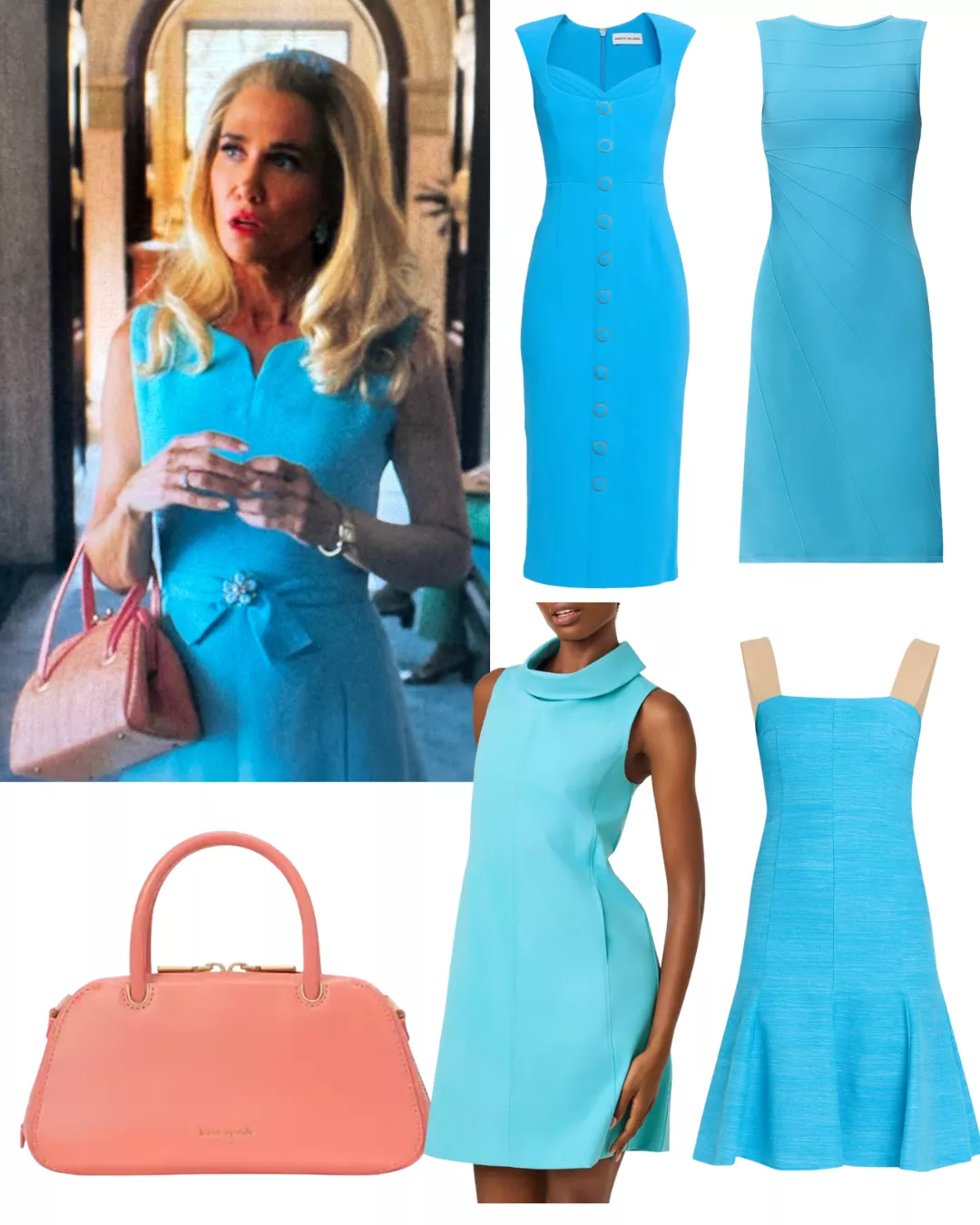 Maxine’s Bright Blue Sheath Dress