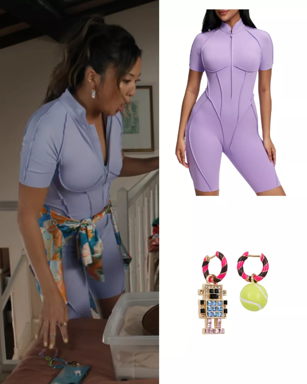 Mindy’s Purple Scuba Catsuit