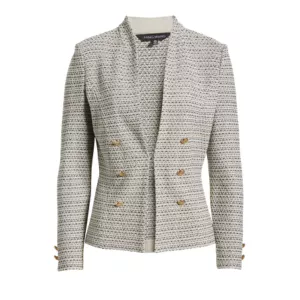 Ming Wang x Tanya Foster Tailored Fit Tweed Jacket