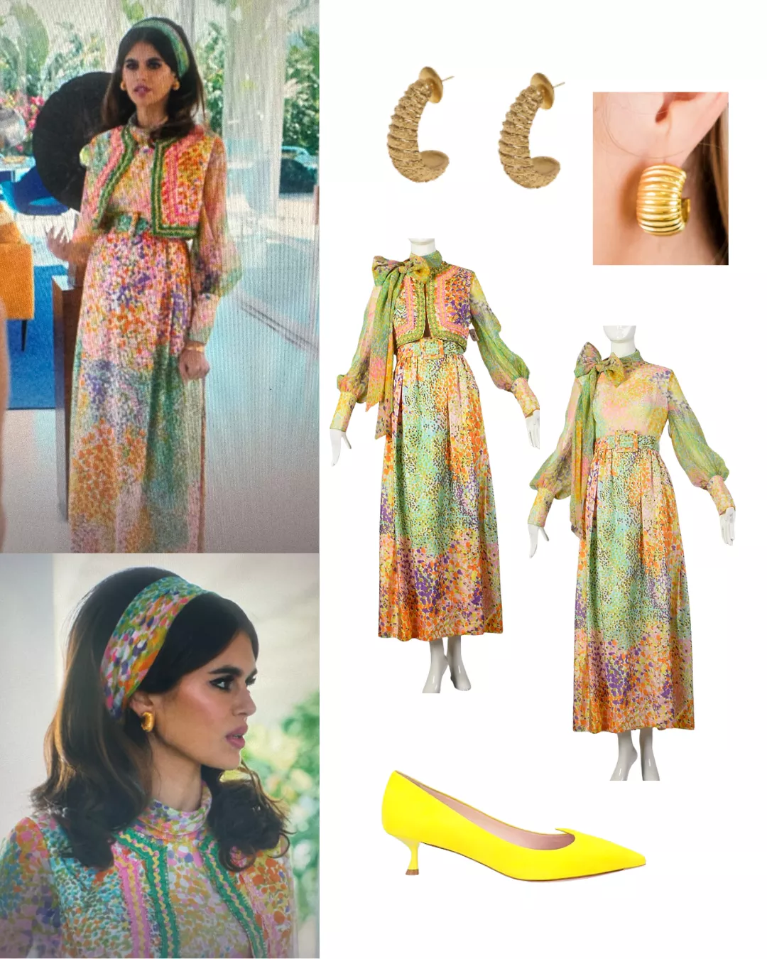 Mitzi’s Multi-Color Dress With Jacket