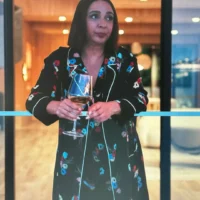 Molly's Black Floral Print Robe