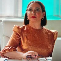 Molly's Orange Metallic Dress