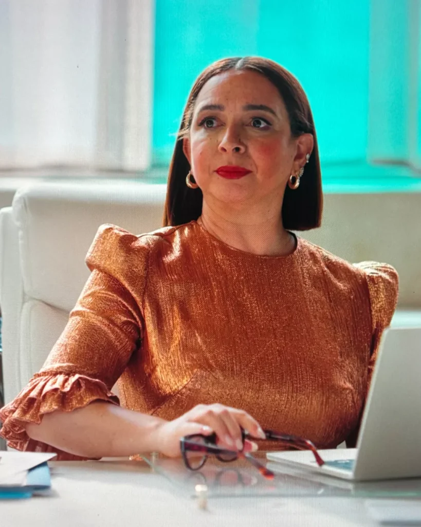 Molly's Orange Metallic Dress