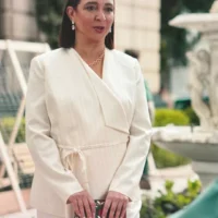Molly's White Braided Blazer