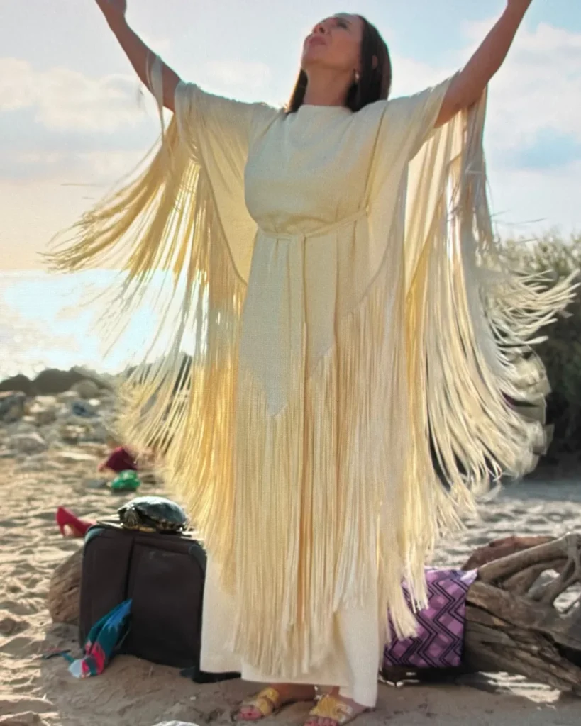 Molly's White Fringed Dress