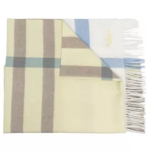 Mulberry Lemon Lambswool large check scarf
