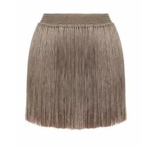 My Beachy Side Mini Skirt Meringue Hand-Crochet Fringed