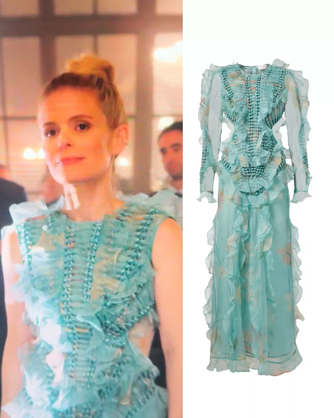 Nancy's Floral Ruffled Gown