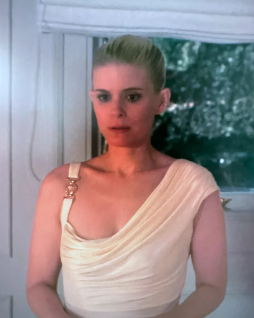 Nancy's White Draped Gown