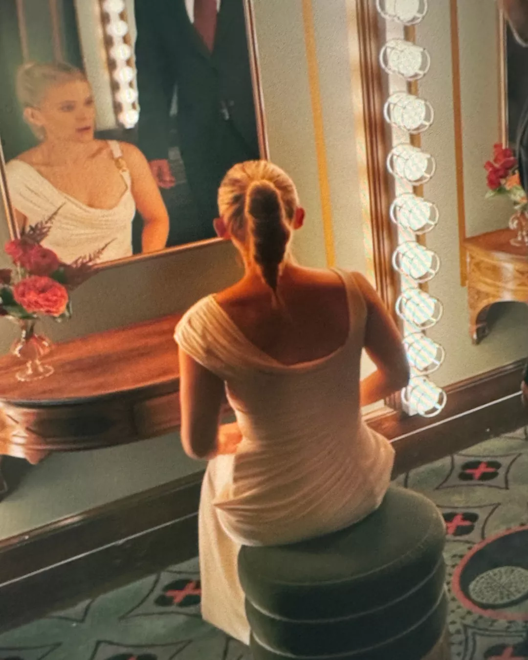 Nancy's White Draped Gown