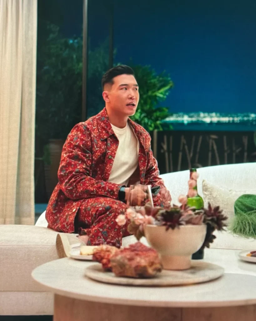 Nicholas' Red Printed Jacket