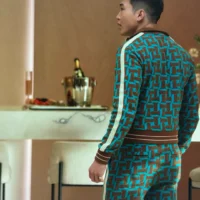 Nicholas' Teal Pattern Jacket and Pants