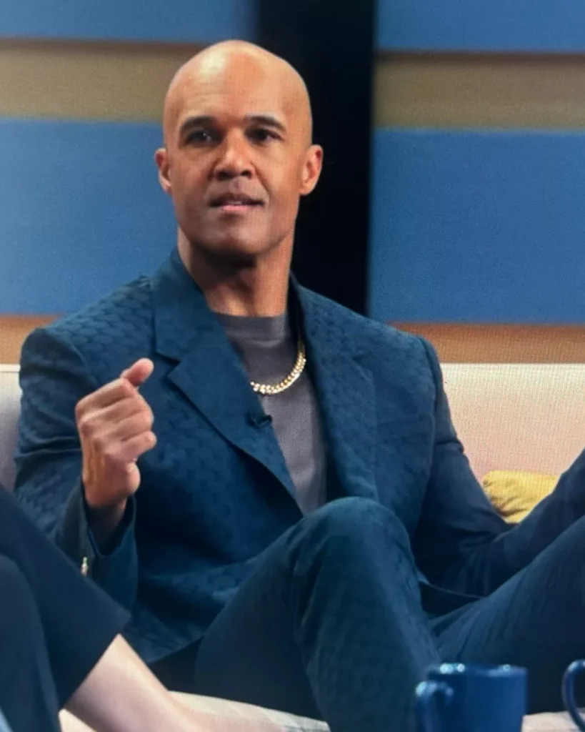 Nick's Blue Monogram Blazer on Your Friends & Neighbors S01E05