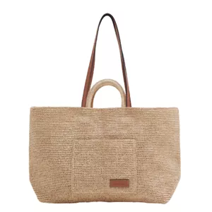 & Other Stories straw tote bag in beige