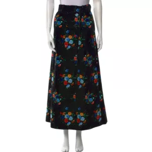 Paco Rabanne Floral Midi Skirt Paco Rabanne Floral Print Midi Length Skirt
