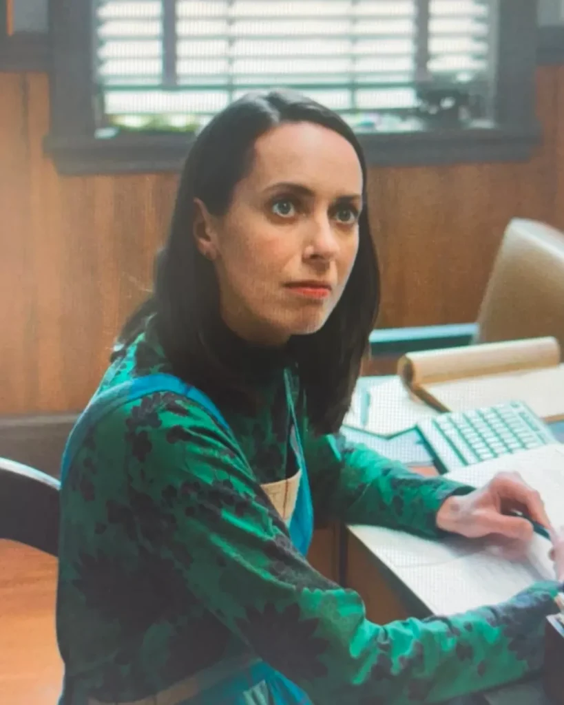 Patricia's Floral Shirt on Widow's Bay S01E01