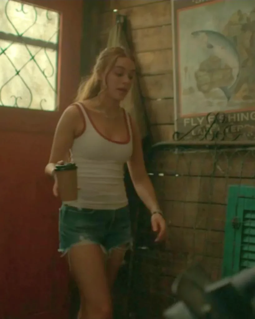Percy's White Tank Top With Red Trim on Every Year After S01E07