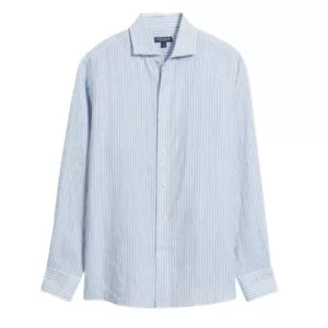 Peter Millar Crown Crafted Astino Lino Stripe Linen Button-Up Shirt