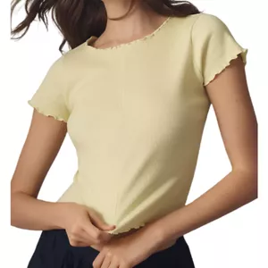 Pilcro Ruffle-Trim Baby Tee
