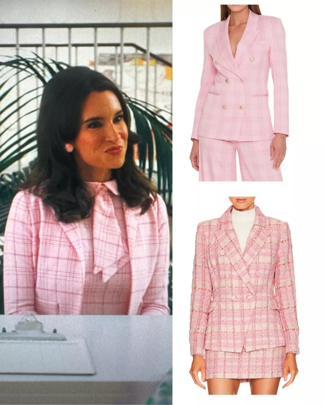 Pink Plaid Blazer